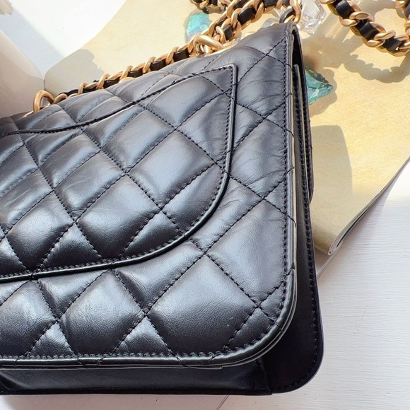 Chanel Mini Flap Black Aged Calfskin Bag - Picture 5 of 10